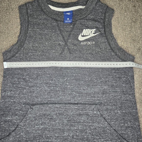 Vintage Nike JUST DO IT Size Small Black Fleece Dress Jumper Jersey - Picture 3 of 5
